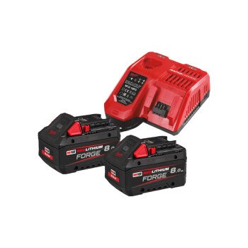 PACK 2 Batterie + 1 super chargeur M18 FORGE NRG-802 8AH - MILWAUKEE
